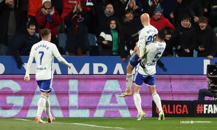 Mollejo celebra su gol contra el Levante. Foto: LaLiga