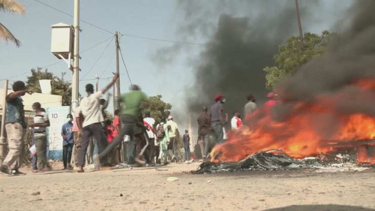 Una de las protestas de los últimos días en Senegal.