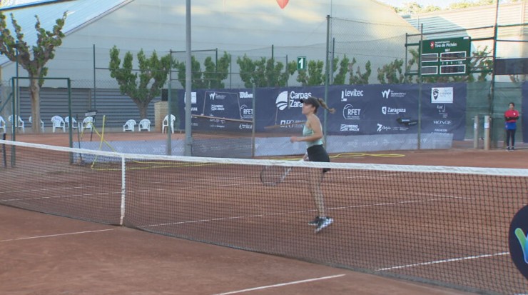 Irene Burillo durante un encuentro del Open de Zaragoza.