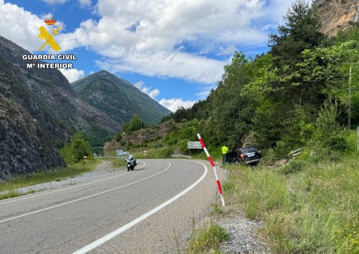 Lugar donde se produjo el accidente. / Guardia Civil de Huesca