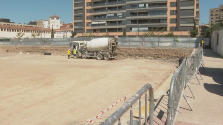 Vivienda en construcción en el barrio de Las Fuentes (Zaragoza).