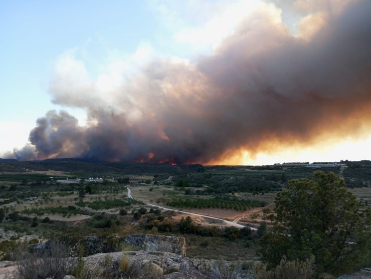 Incendio del pasado 11 de mayo en Nonaspe (Zaragoza).