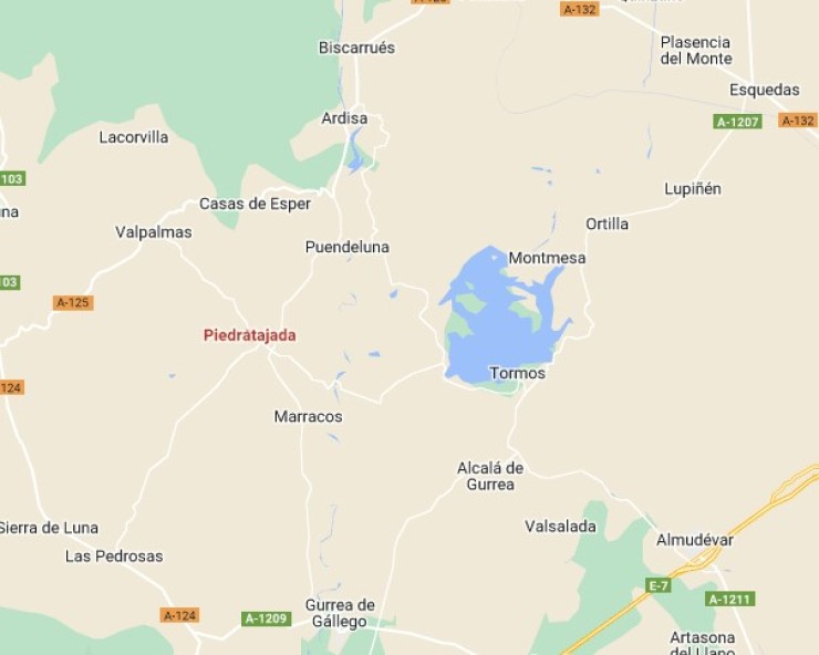 Localización de Piedratajada y Almudévar. / Google Maps