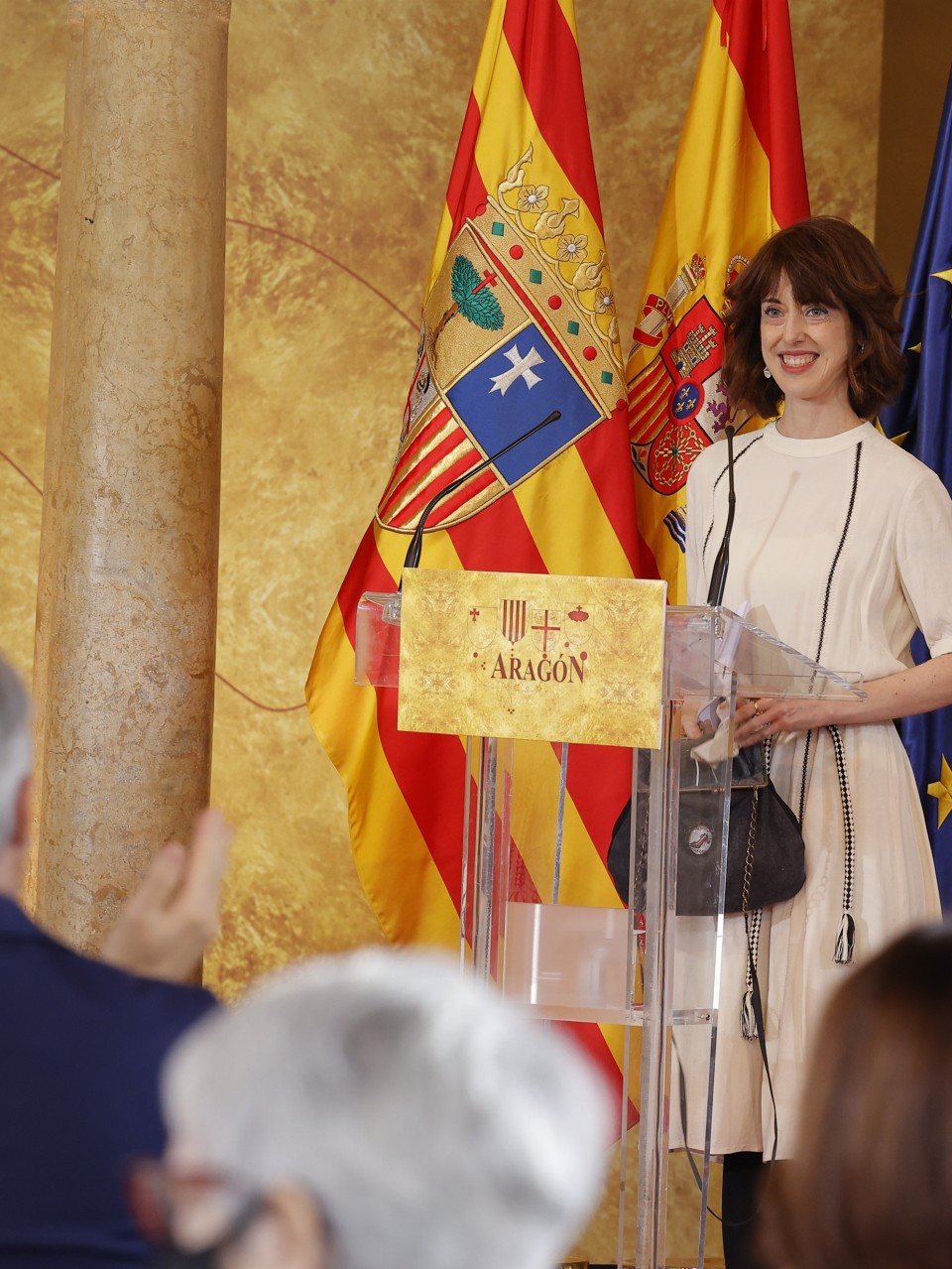 Imagen Irene Vallejo en la entrega de Premios Aragón 2021